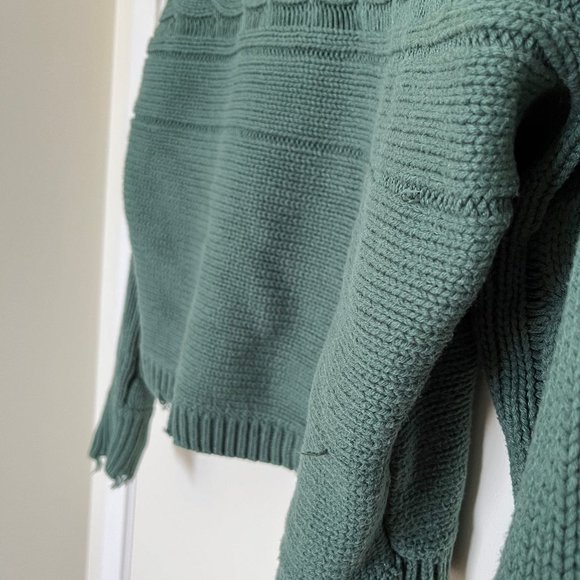 AE STUDIO Destroyed Cable Knit Sweater - Picture 4 of 6